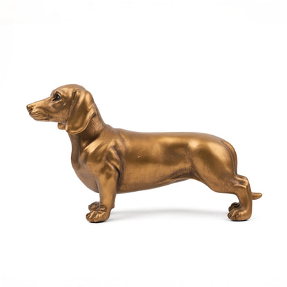 Gilded Loyalty - Antique Dachshund Figurine