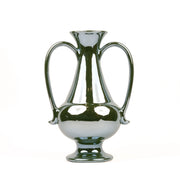 A Gleam in Green - Ceramic Amphora Vase
