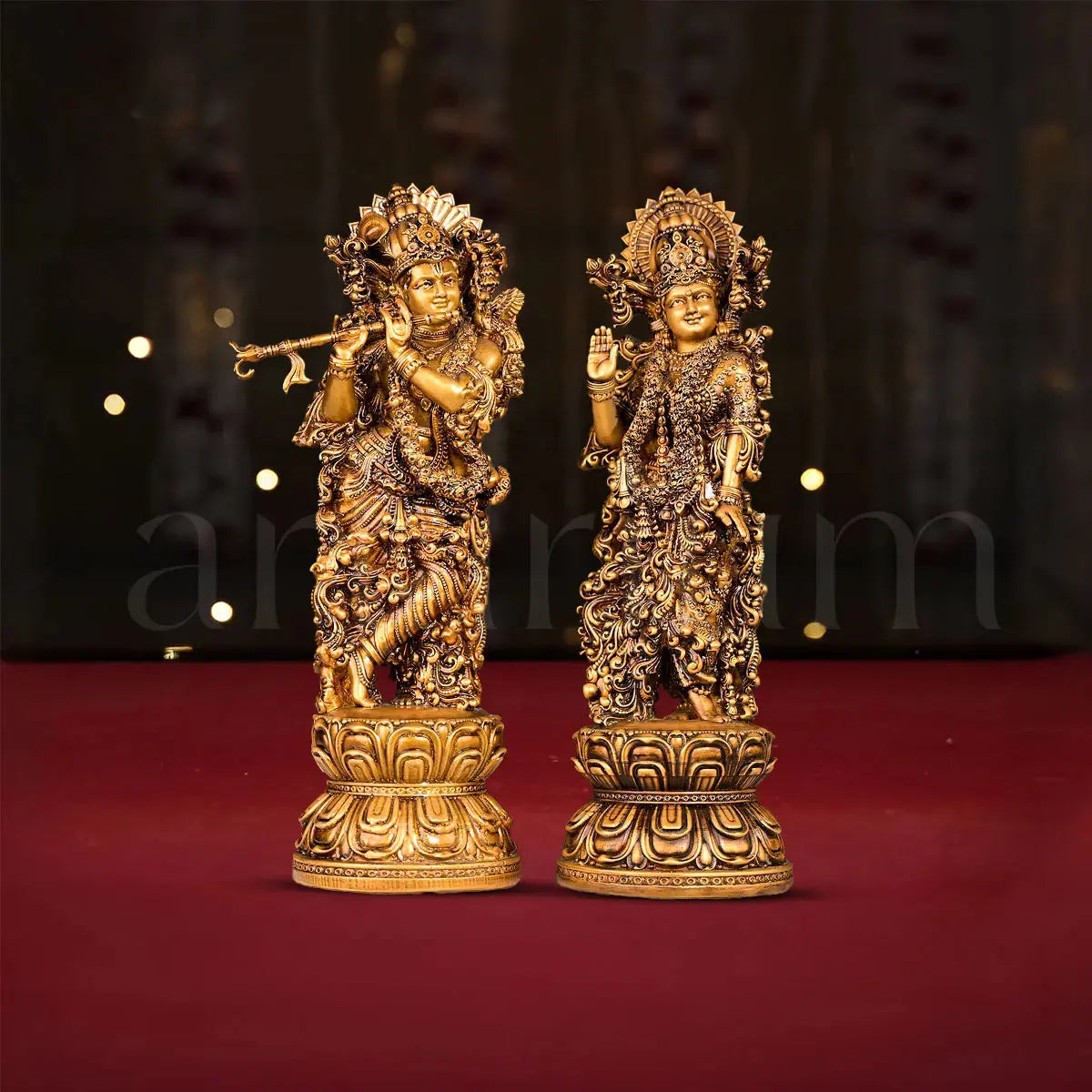 Radha Krishna & Premanand Ji Maharaj Idols Set