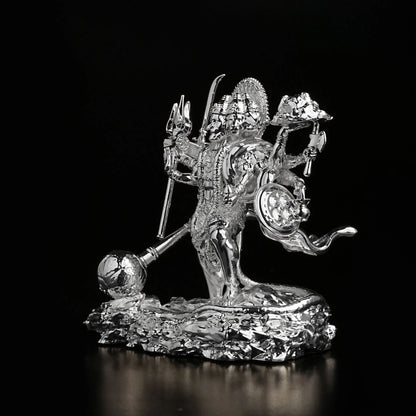Standing Panchmukhi Hanuman Silver Plated