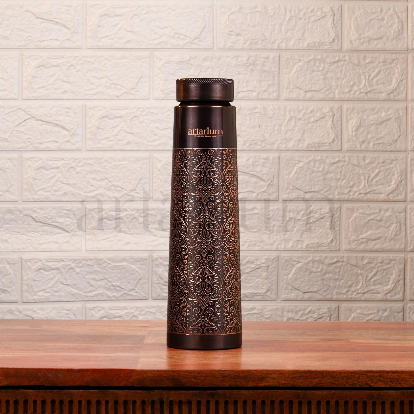 Antique Etching Copper Bottle theartarium