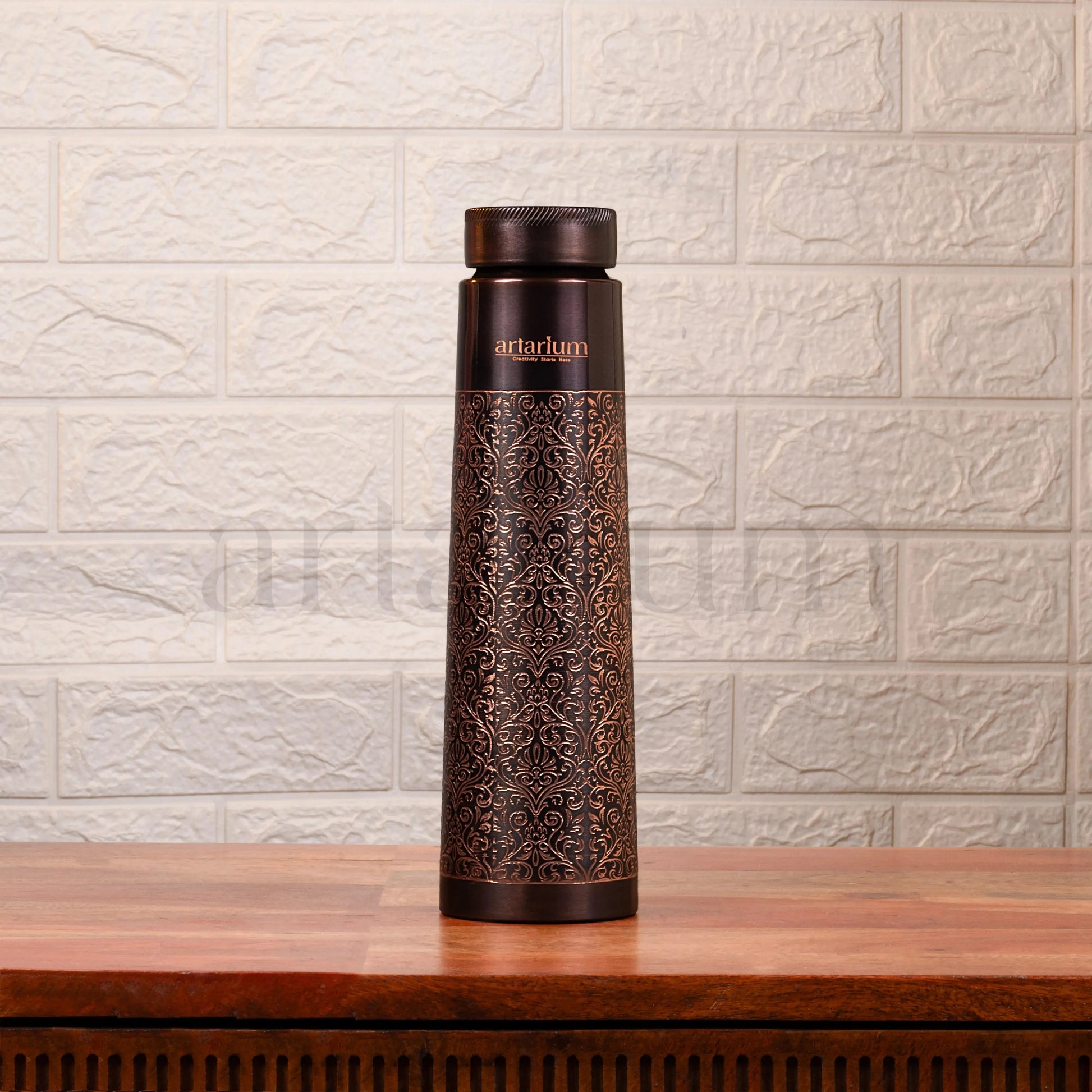 Antique Etching Copper Bottle theartarium