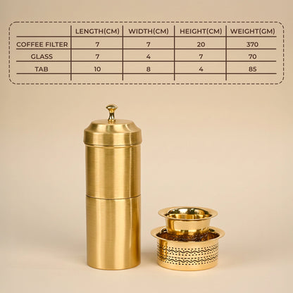 Brass Filter Coffee with Dabara Set