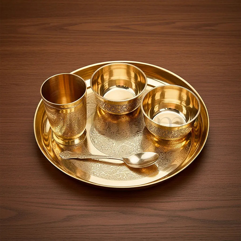 Brass Thali- Set of 5