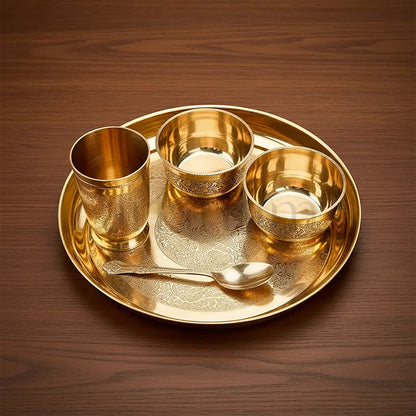 Brass Thali- Set of 5