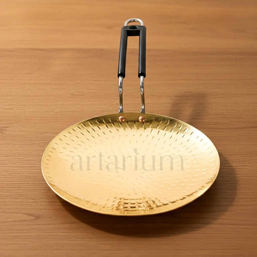 Hammered Brass Tawa for Roti