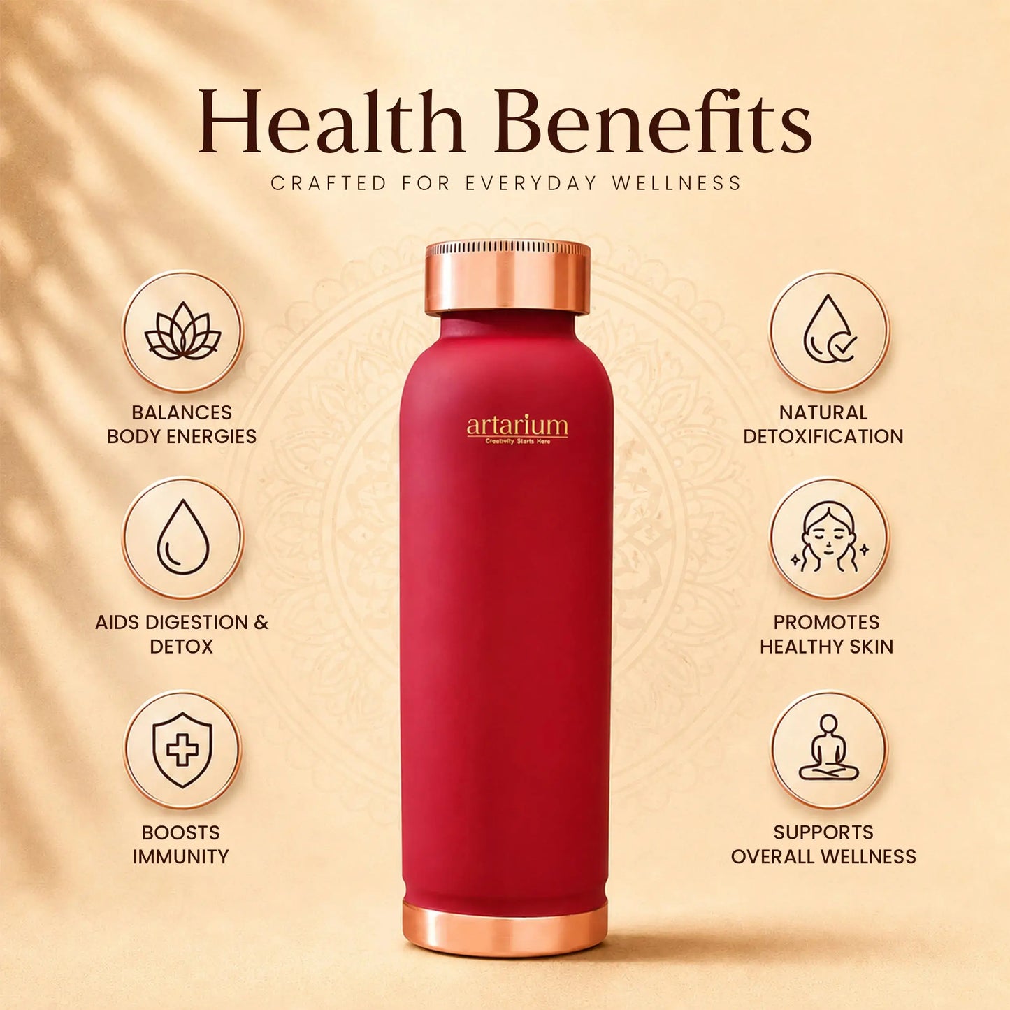 Copper Bottle 1 litre 