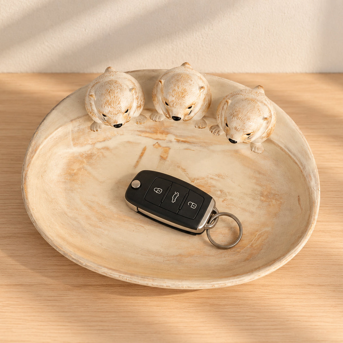 Sea Otter Family Tray Figurine 
