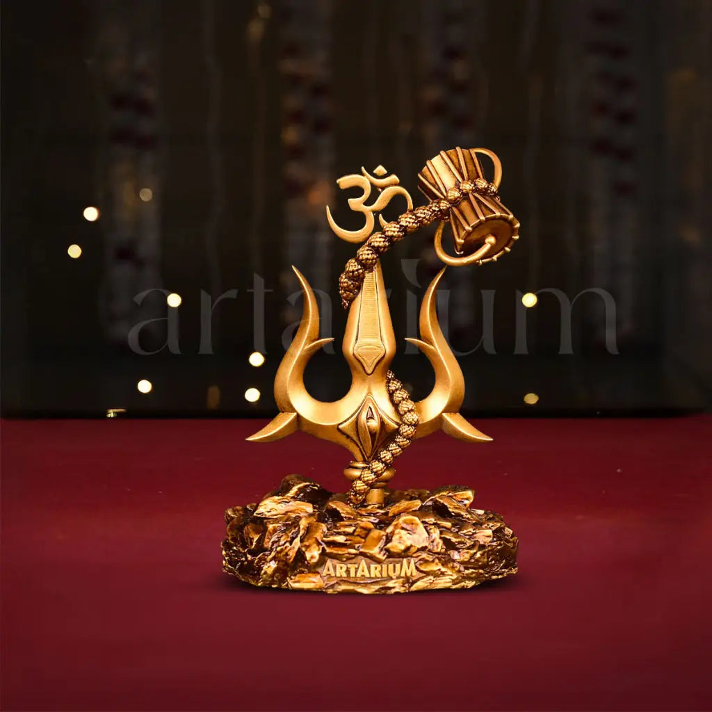 Mystical Shiva (9 Inch) & Lord Shiva Trishul with Damru Idols Set