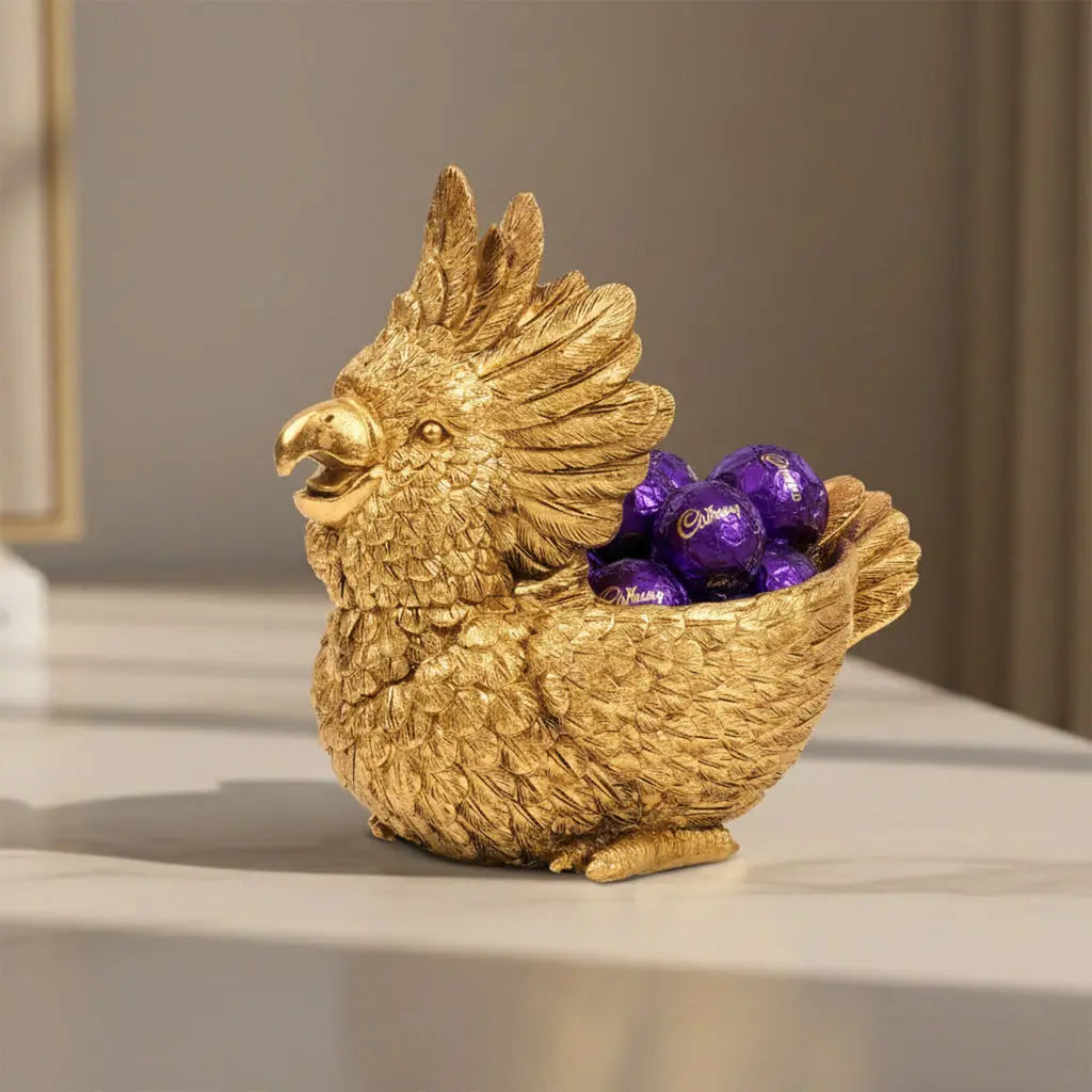 Call of the Tropics - Antique Parrot Figurine