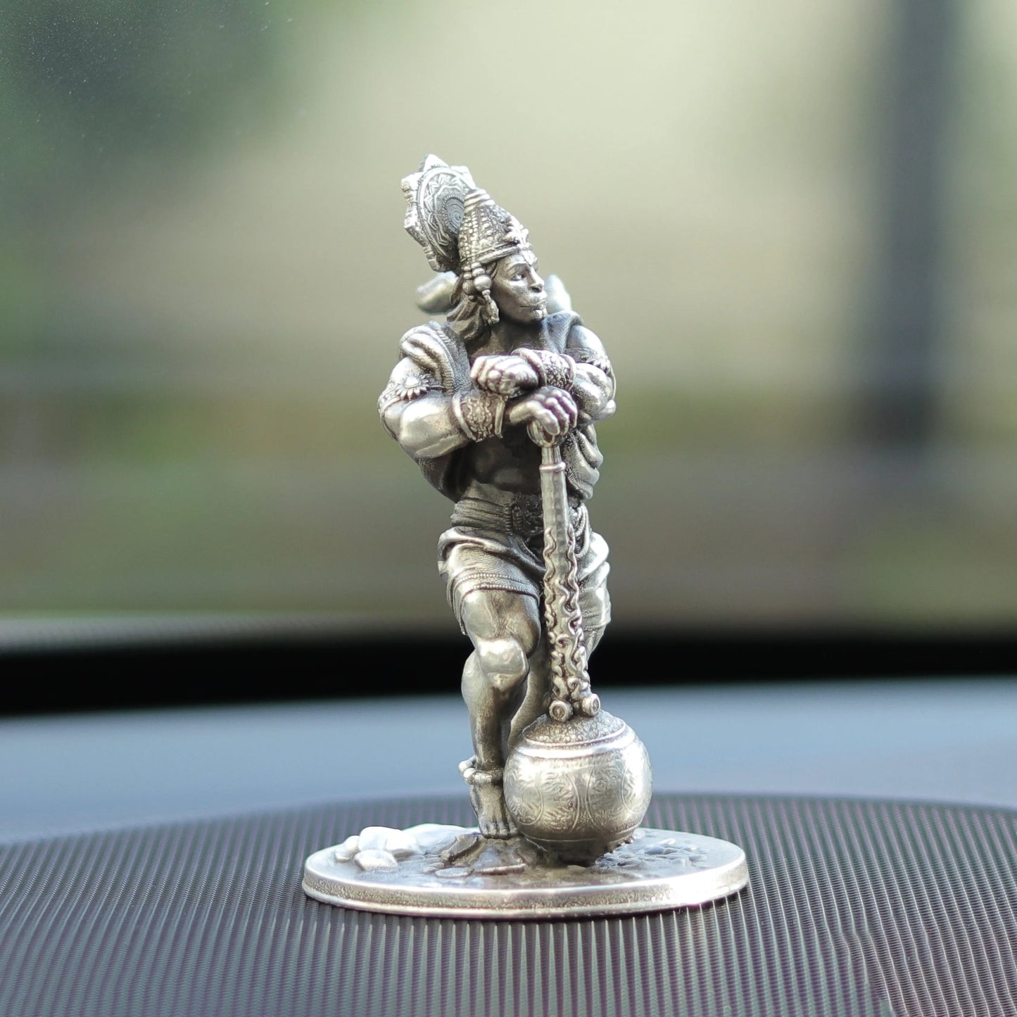 25gms  Pure Silver Bahubali Hanuman Car Dashboard theartarium