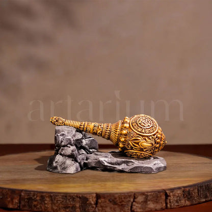 Meditating Hanuman Statue & Gada Idols Set