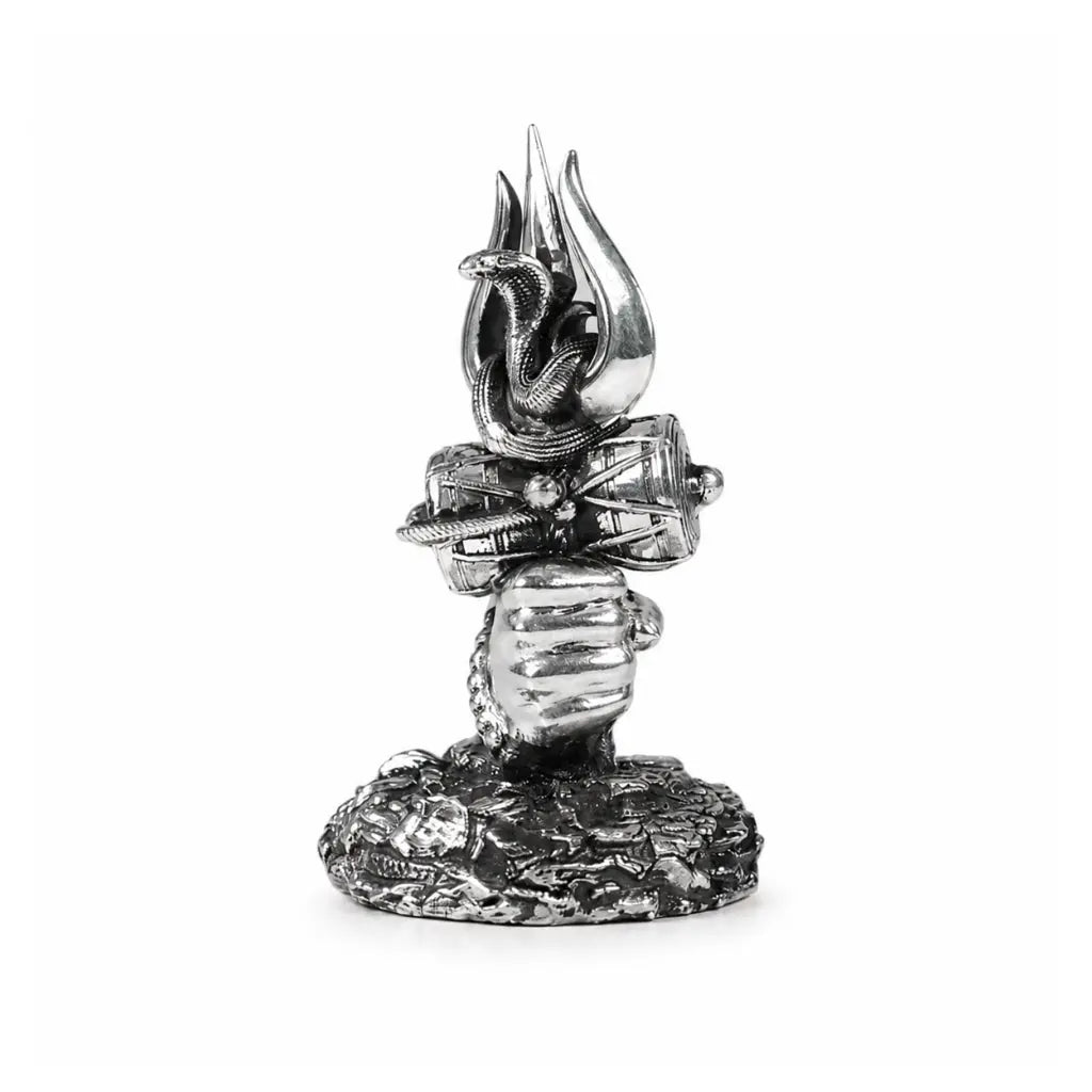 Shiv Trishul Idol Pure Silver