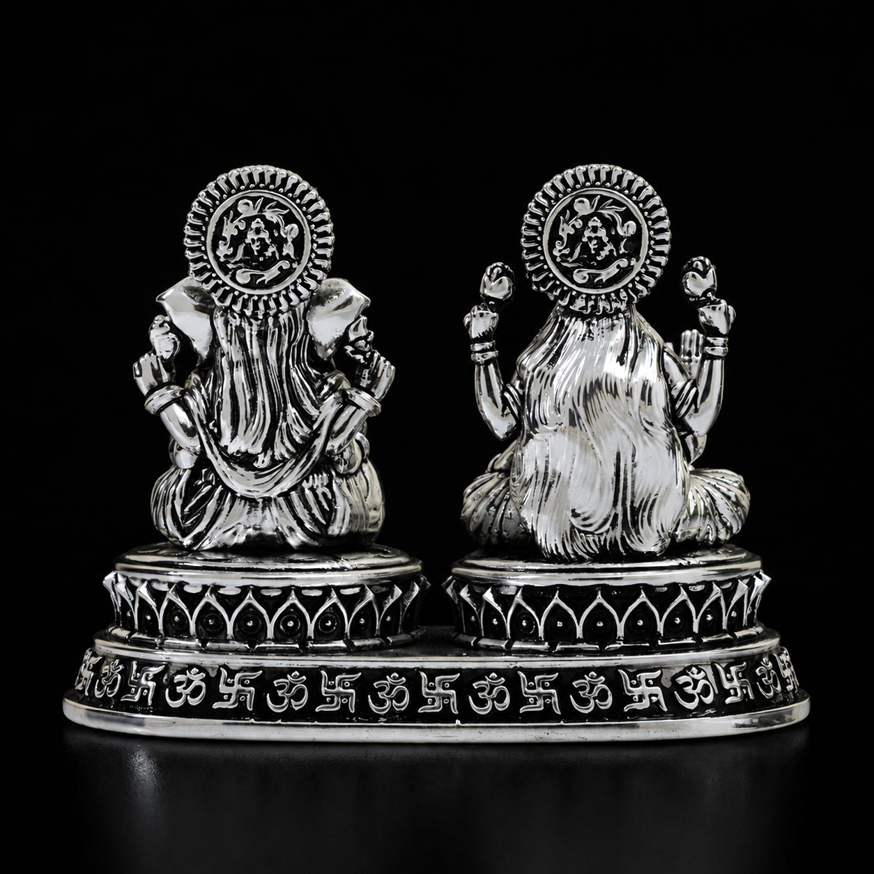 Dhan Siddhi Laxmi Ganesh Silver Plated 