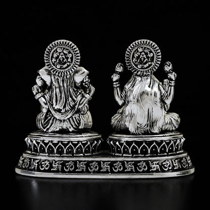 Dhan Siddhi Laxmi Ganesh Silver Plated 