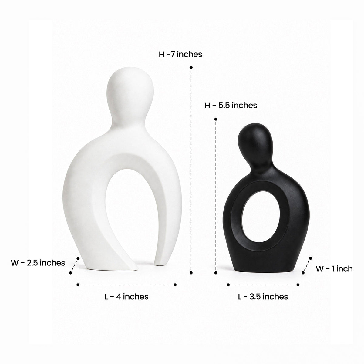 Black & White Soulmates Sculpture 