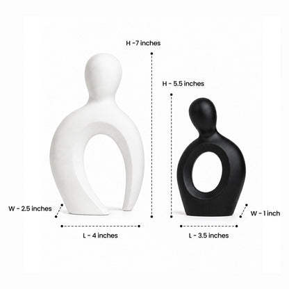 Black & White Soulmates Sculpture 