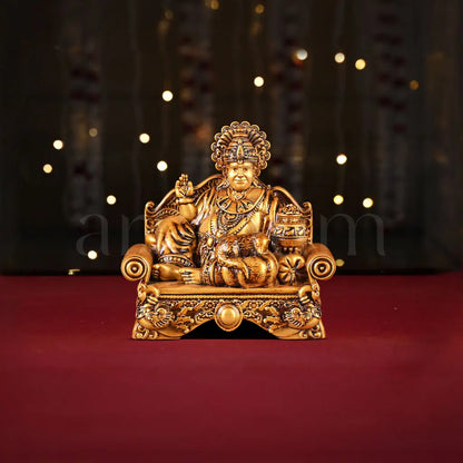 Mahalakshmi Ganapati Saraswati Murti (Lotus) & Kuber Idols Set