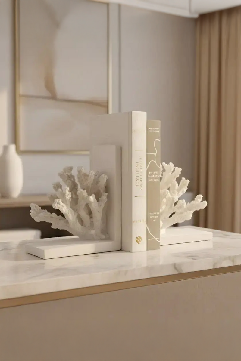 Whispers of the Reef - Coral Bookends