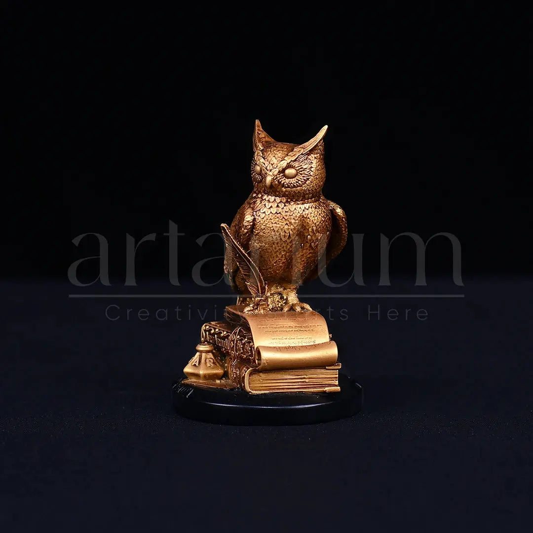 Antique Owl of Wisdom Car Dashboard theartarium