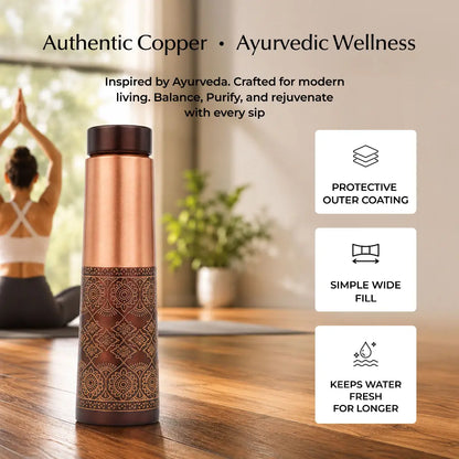 Dual Finish Copper Bottle