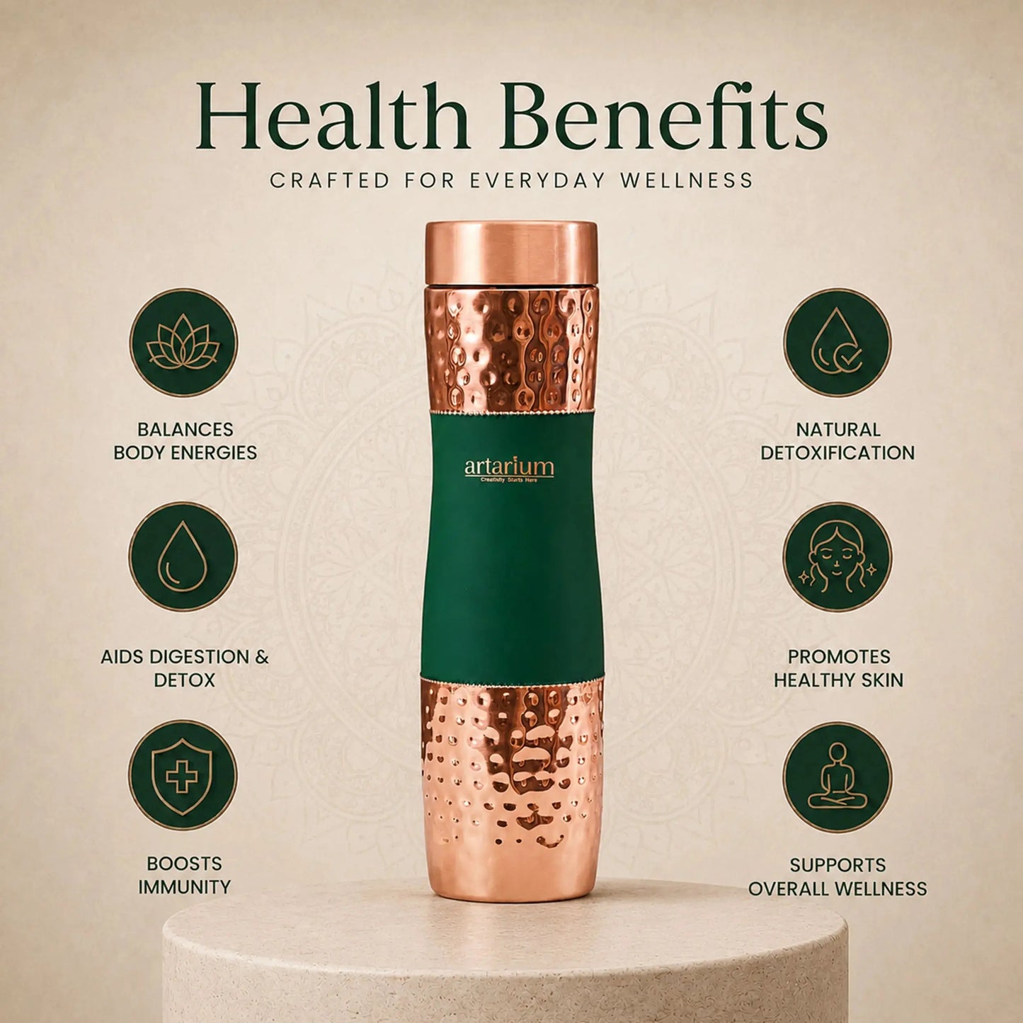 Hammered Copper Bottle