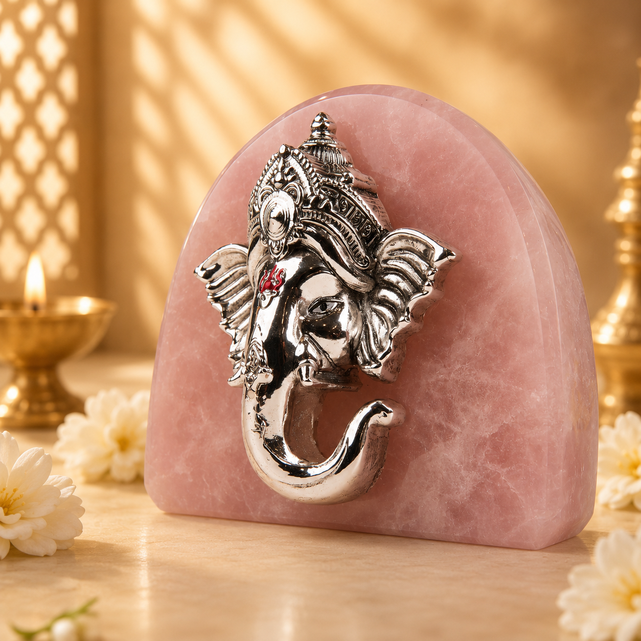 Vakratunda: Ganesha Silver-Plated Idol Artarium