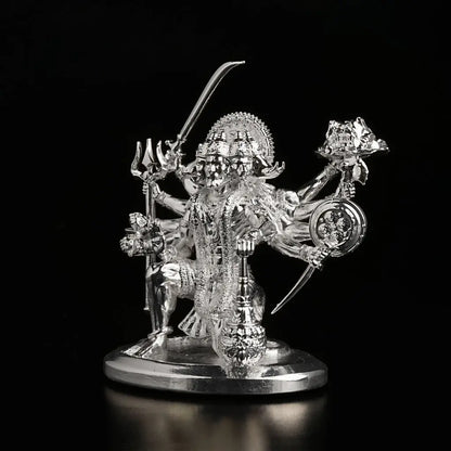 Sitting Panchmukhi Hanuman Silver Plated