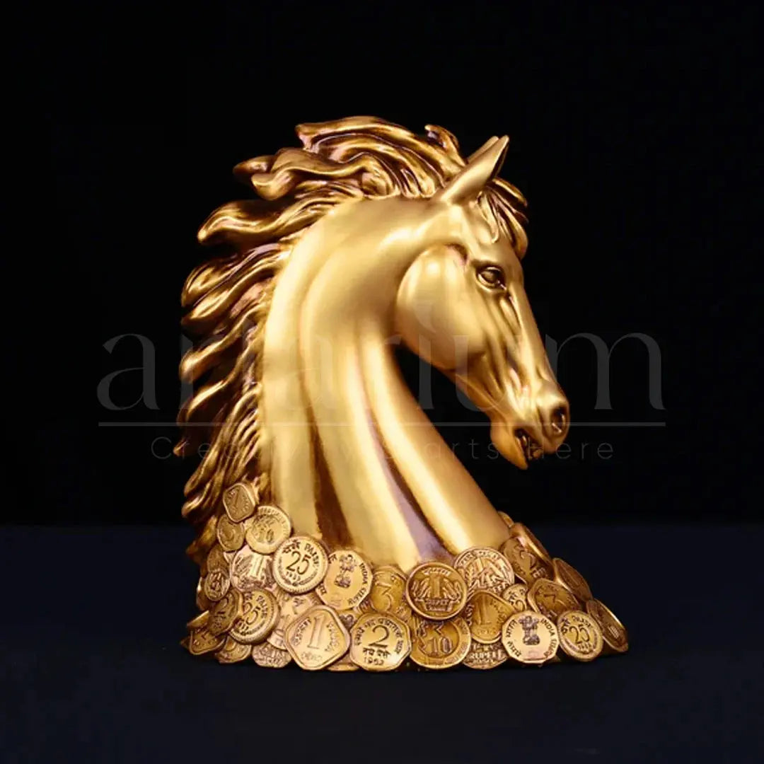 New Coin Horse Head Car Dashboard theartarium