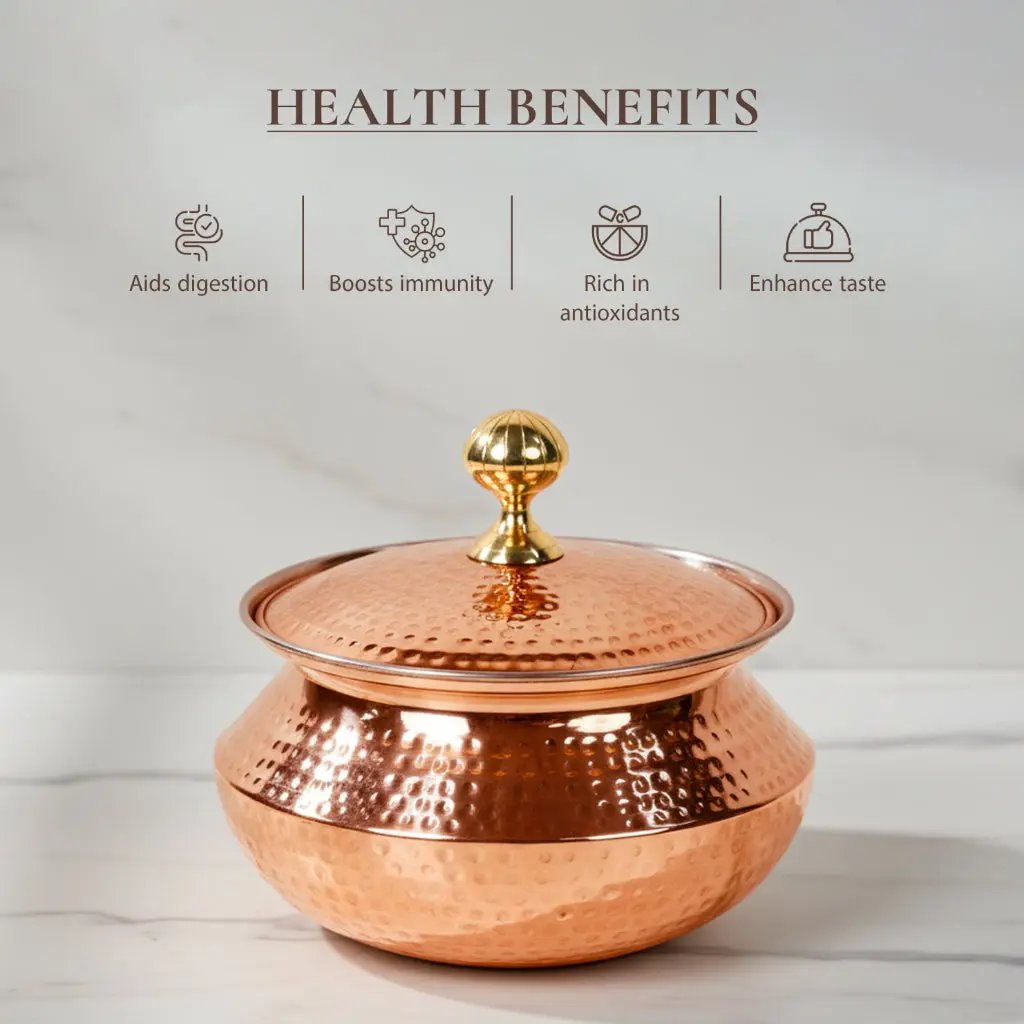 Copper Degchi with Lid