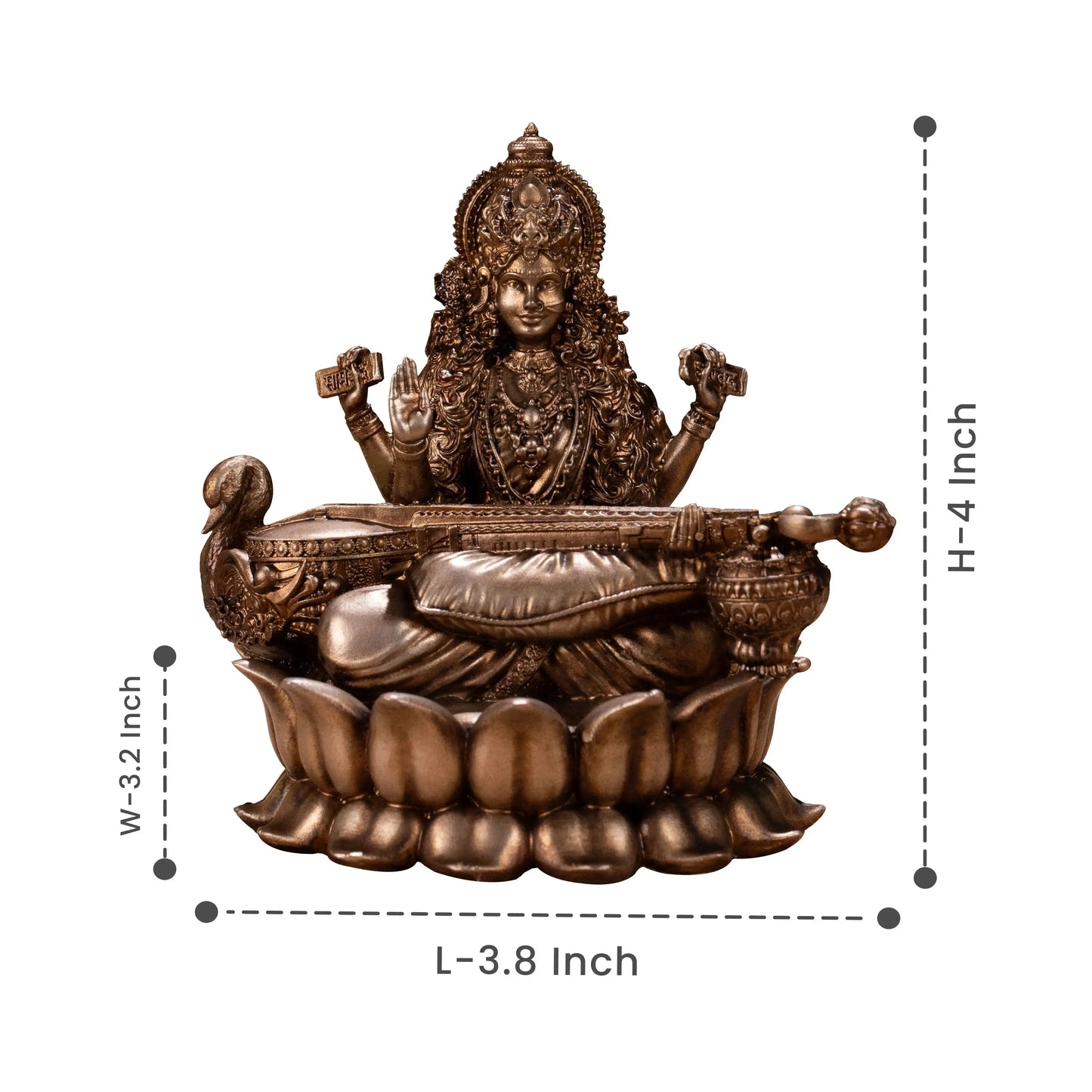 Veena Vadini Saraswati (Lotus) Car dashboard theartarium