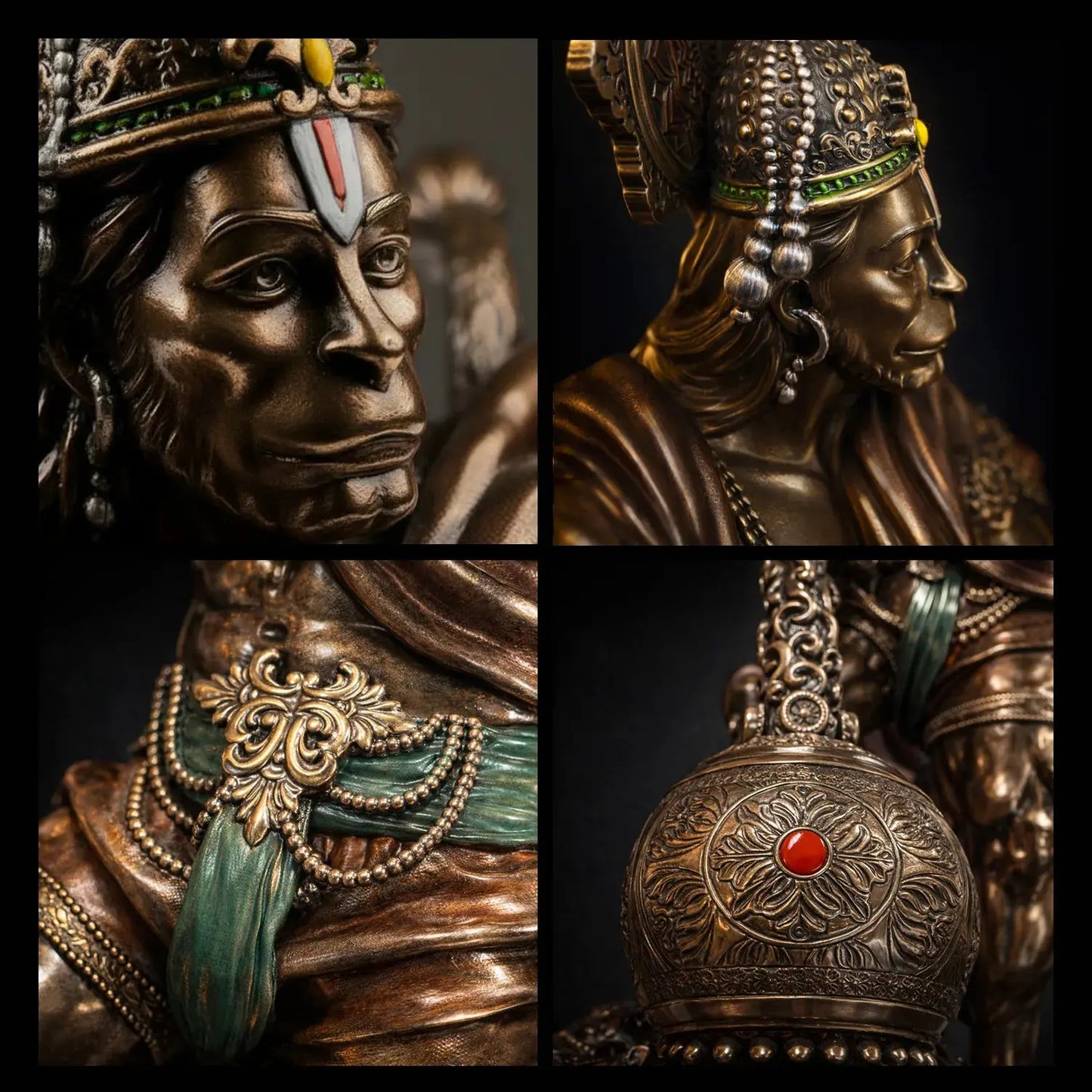 Bahubali Hanuman Cold Cast Bronze Idol