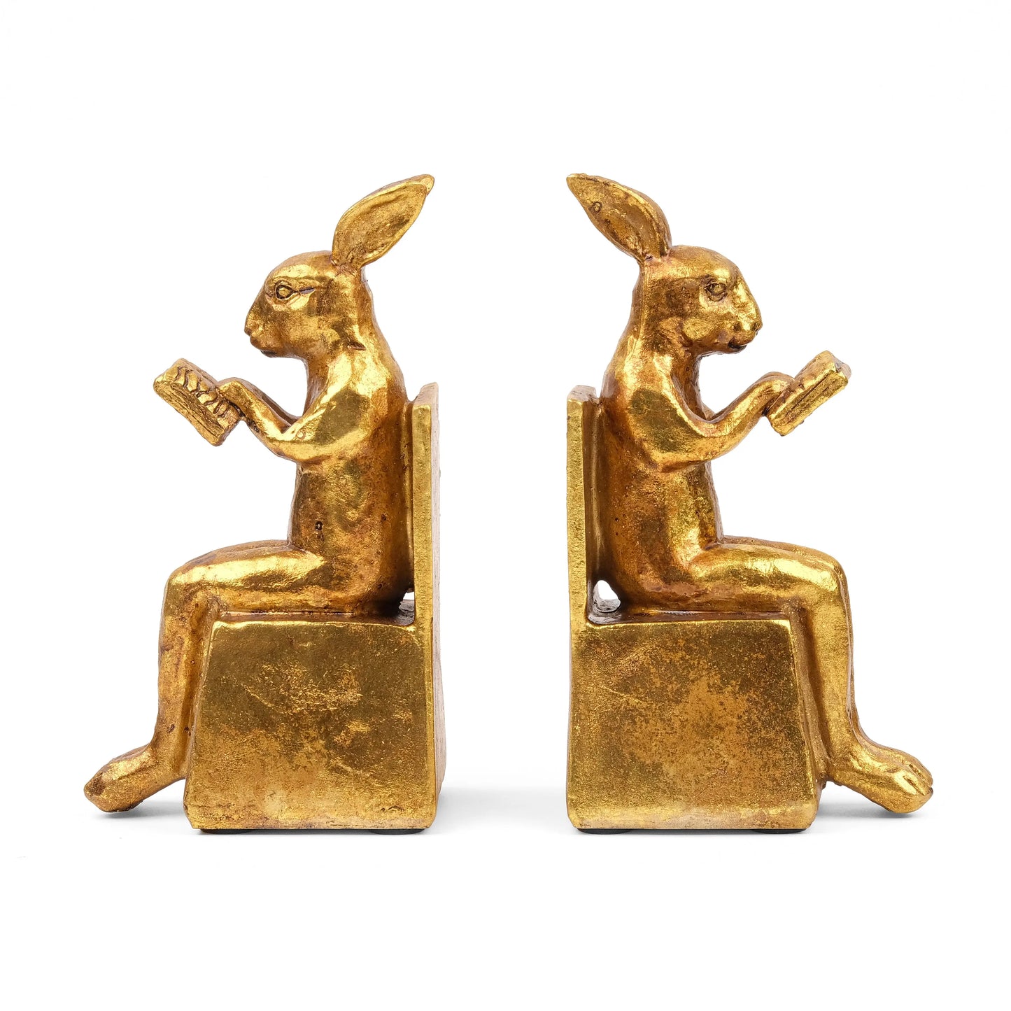 Twin Scholars Antique Bunny Bookends