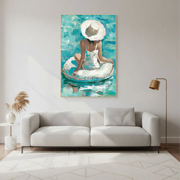 Adrift in the Blue - Wall Painting