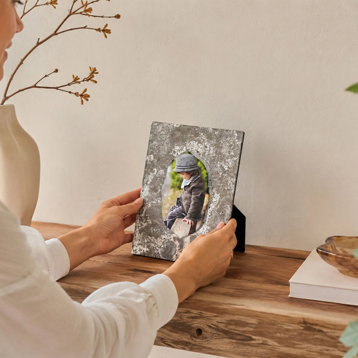 Emperador Marble Photo Frame 