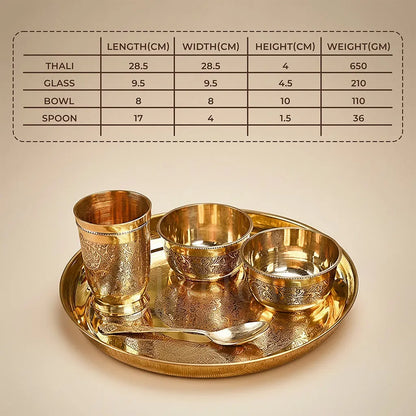 Brass Thali- Set of 5