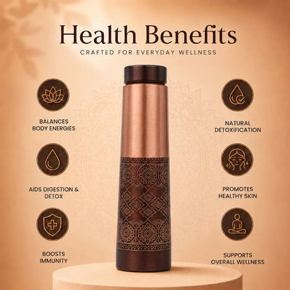 Dual Finish Copper Bottle