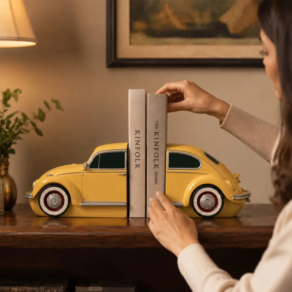 Classic VW Beetle Car Bookends 