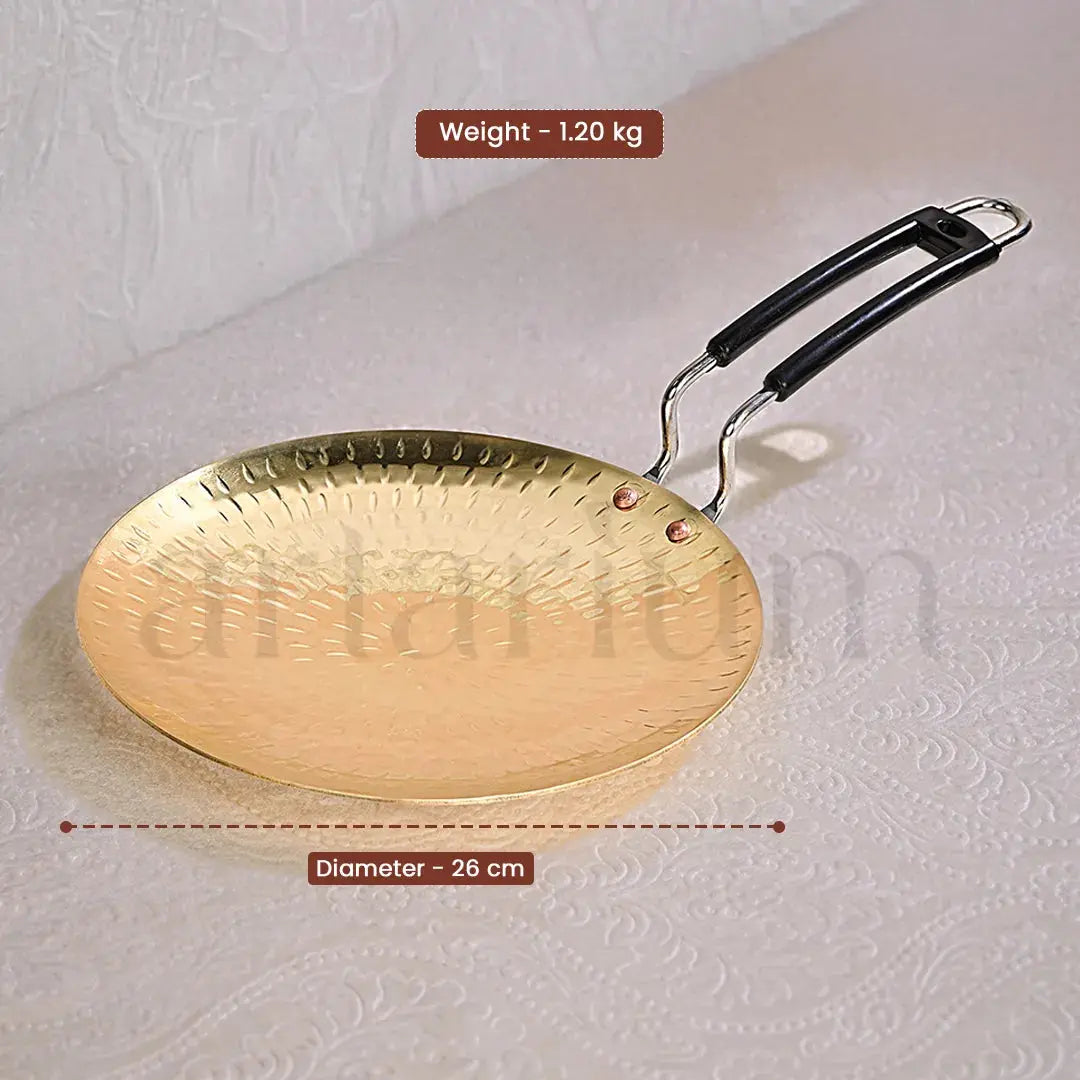 Hammered Brass Tawa for Roti theartarium