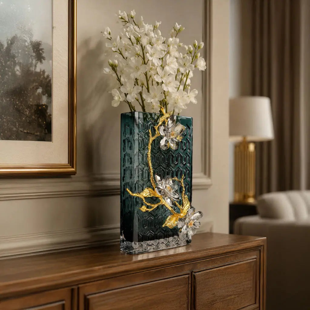 Aura Floralique Glass Flower Vase 