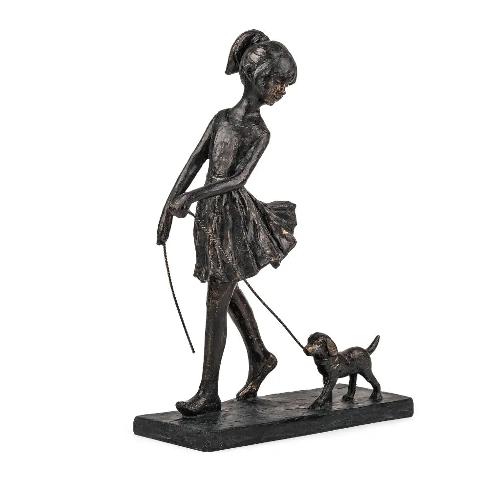 Girl & Dog figurine
