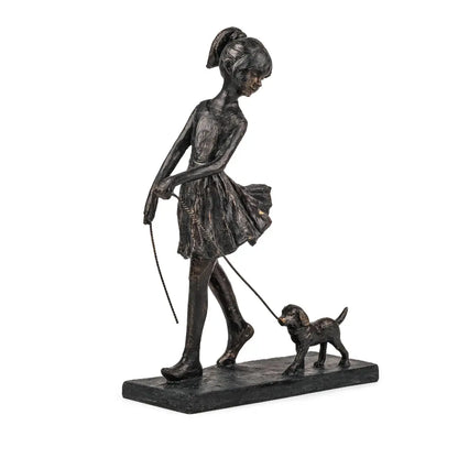 Girl & Dog figurine