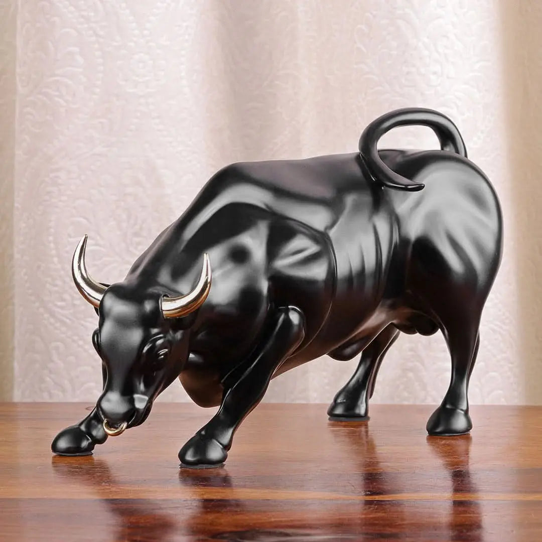 Abstract Art Charging Bull Figurine Big theartarium