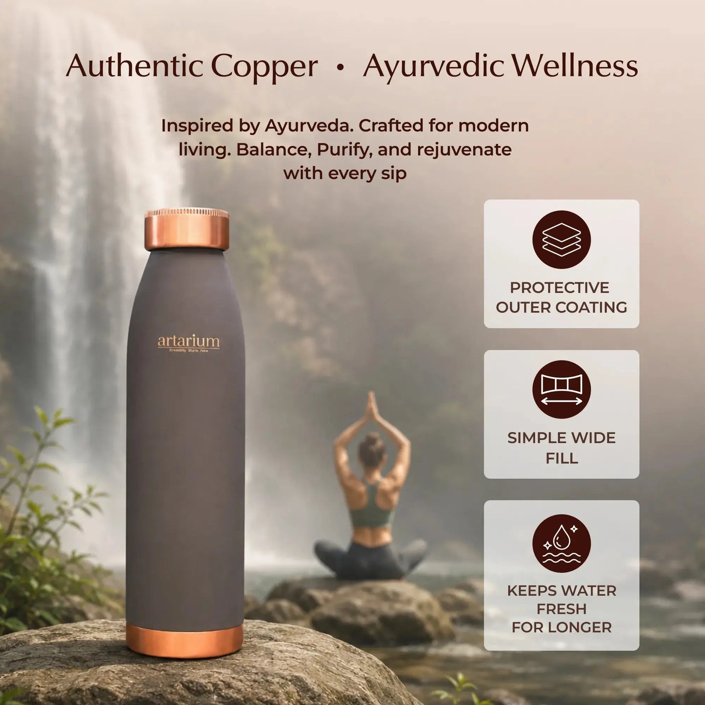 Eco-Friendly Copper Water Bottle