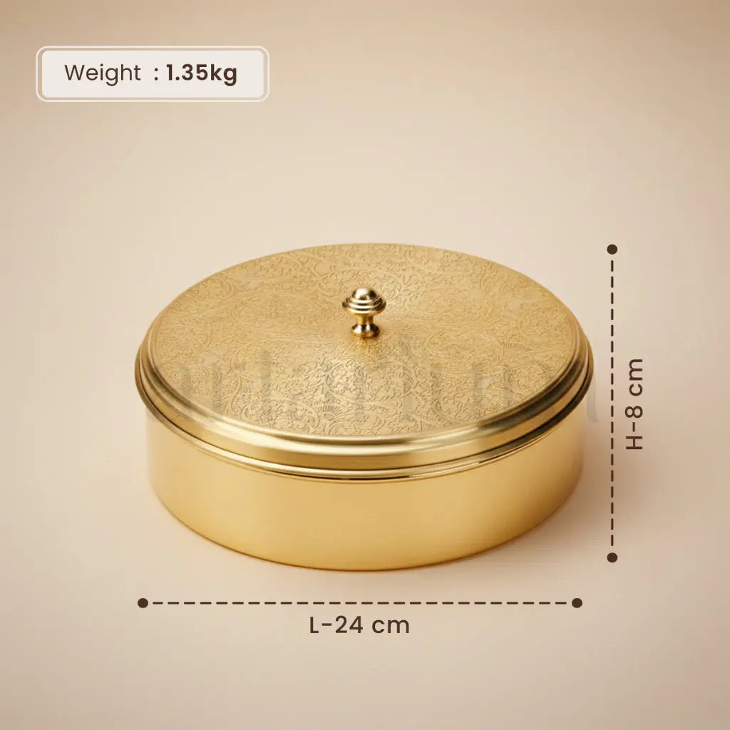 Brass Spice Box with Spoon