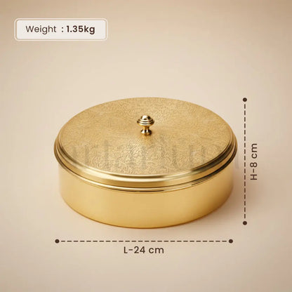 Brass Spice Box with Spoon