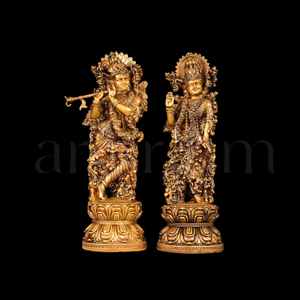 Radha Krishna & Premanand Ji Maharaj Idols Set