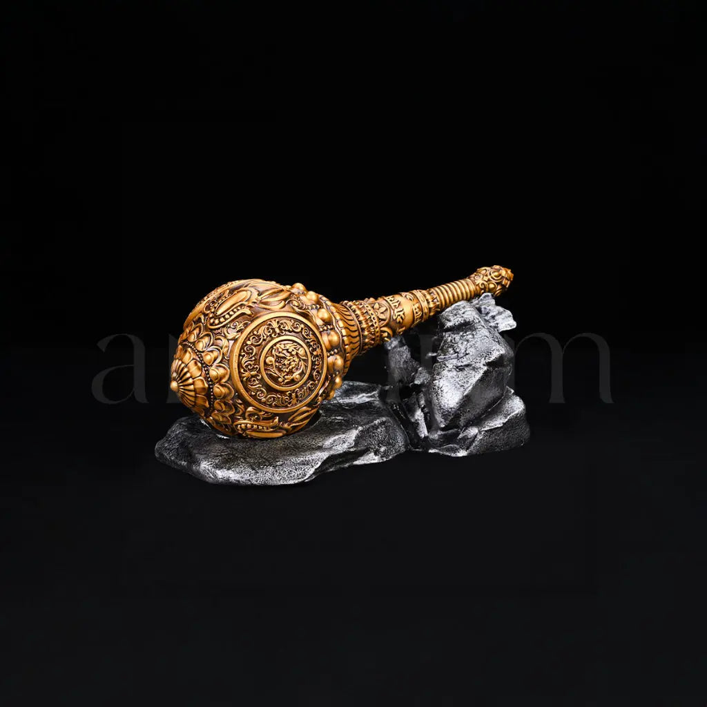 Meditating Hanuman Statue & Gada Idols Set