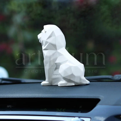Geometric Lion Car Dashboard theartarium