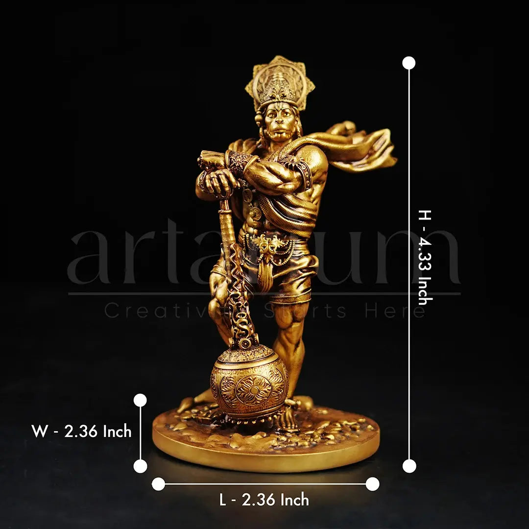 Bahubali Hanuman Idol for Car Dashboard theartarium